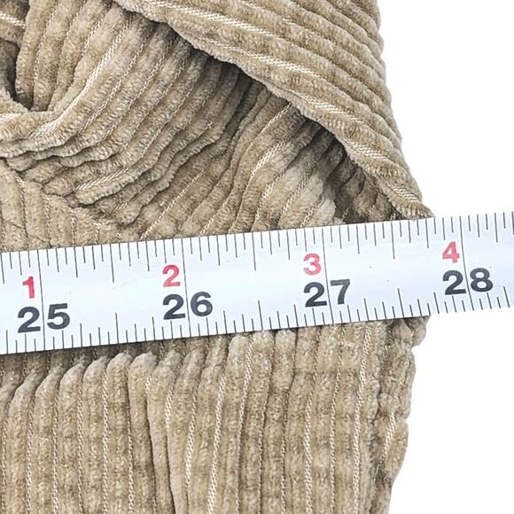 LL Bean Corduroy Button Up Shirt Jacket Brown Tan Front Pocket Womens Plus 2XL - Picture 7 of 9